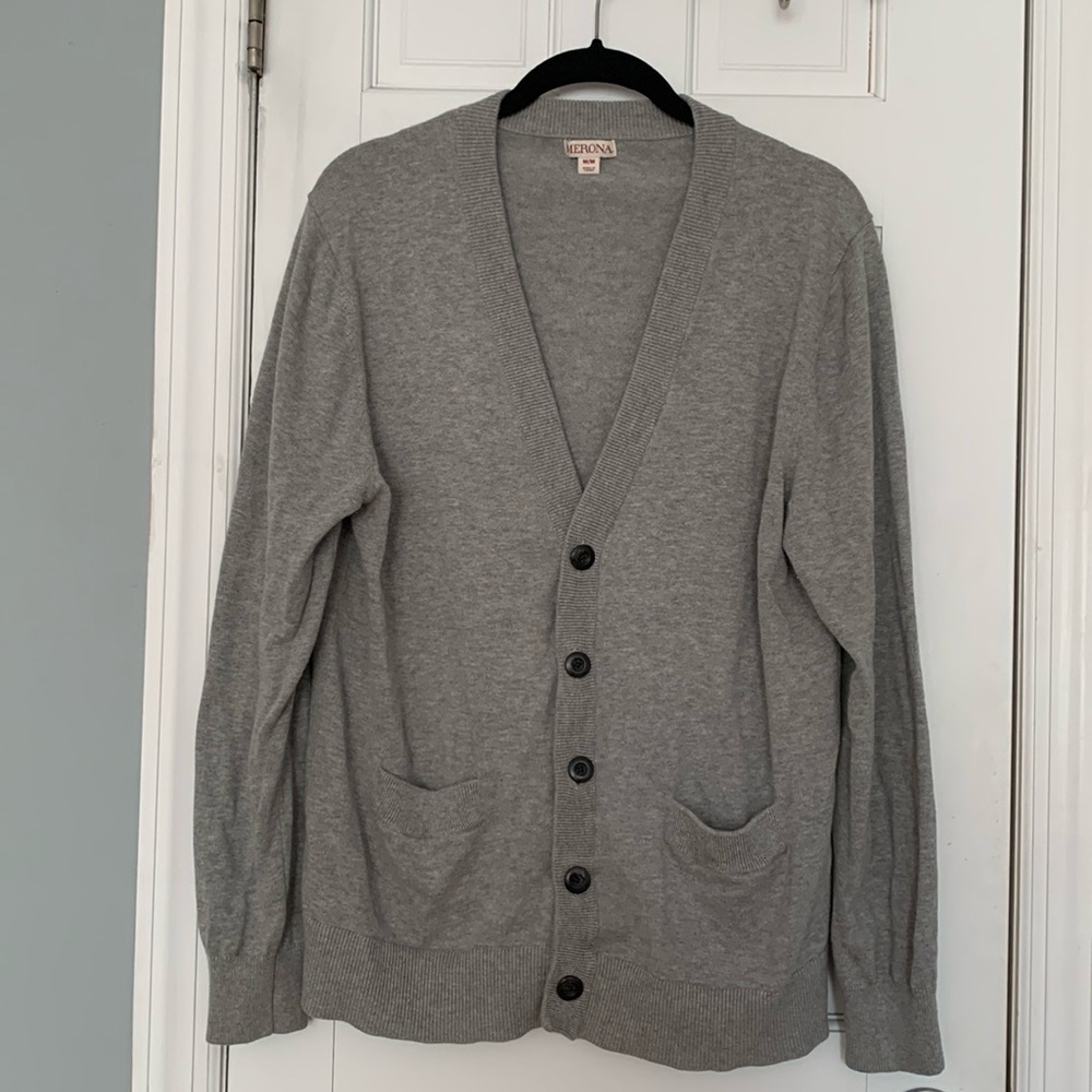 Merona gray cardigan size medium